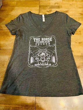 The Horse You came in on Saloon Gray T shirt size S